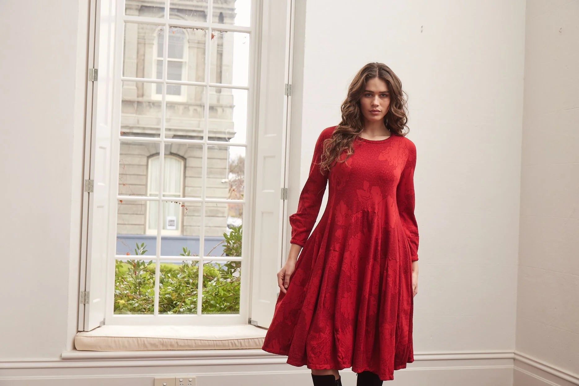 Valia Salome Dress Red/Dark Red