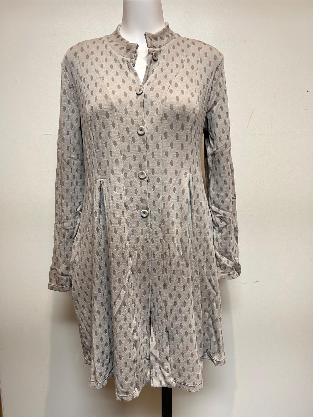 Valia Polka Dot Dixie Coat Taupe