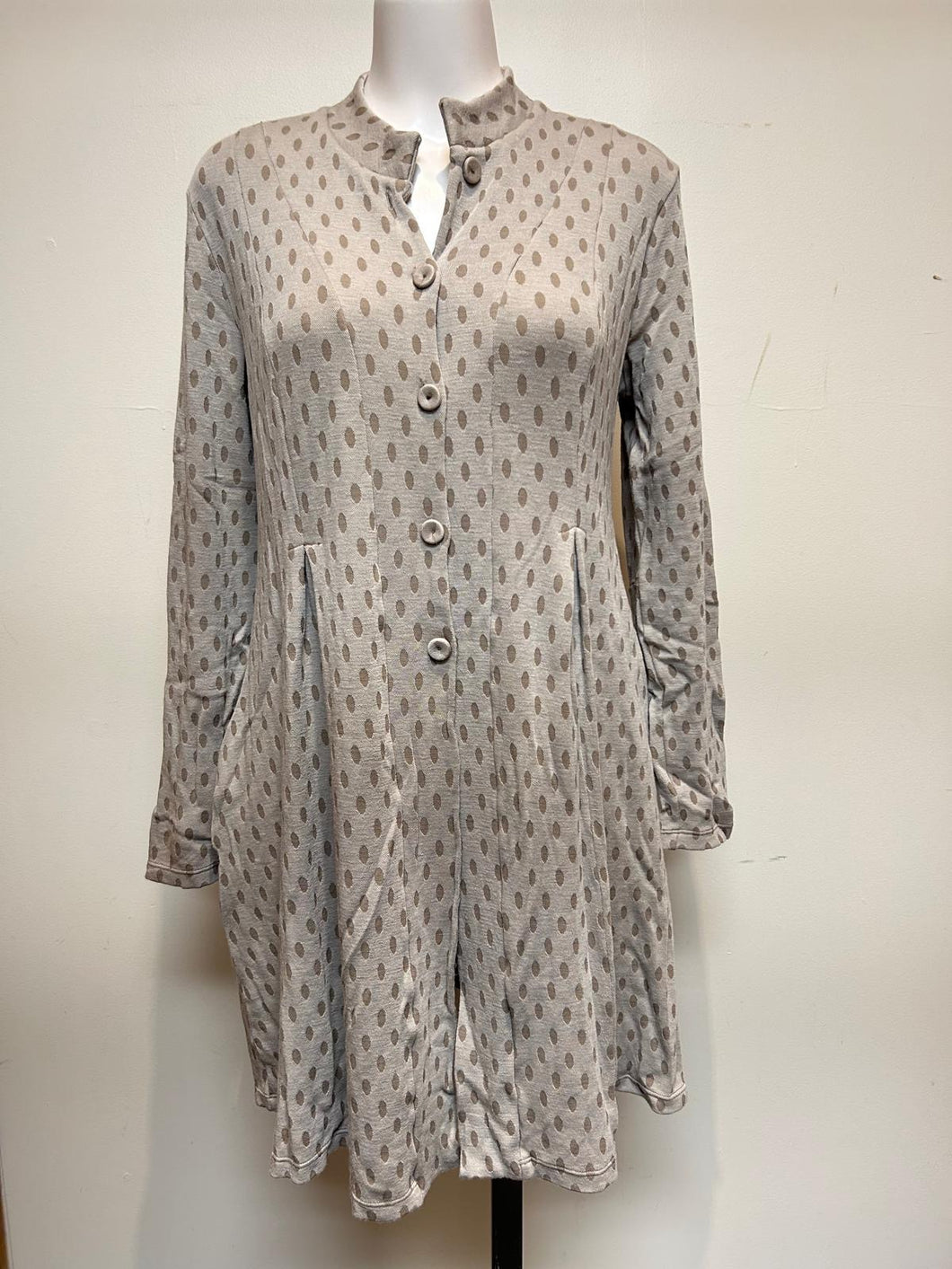 Valia Polka Dot Dixie Coat Taupe