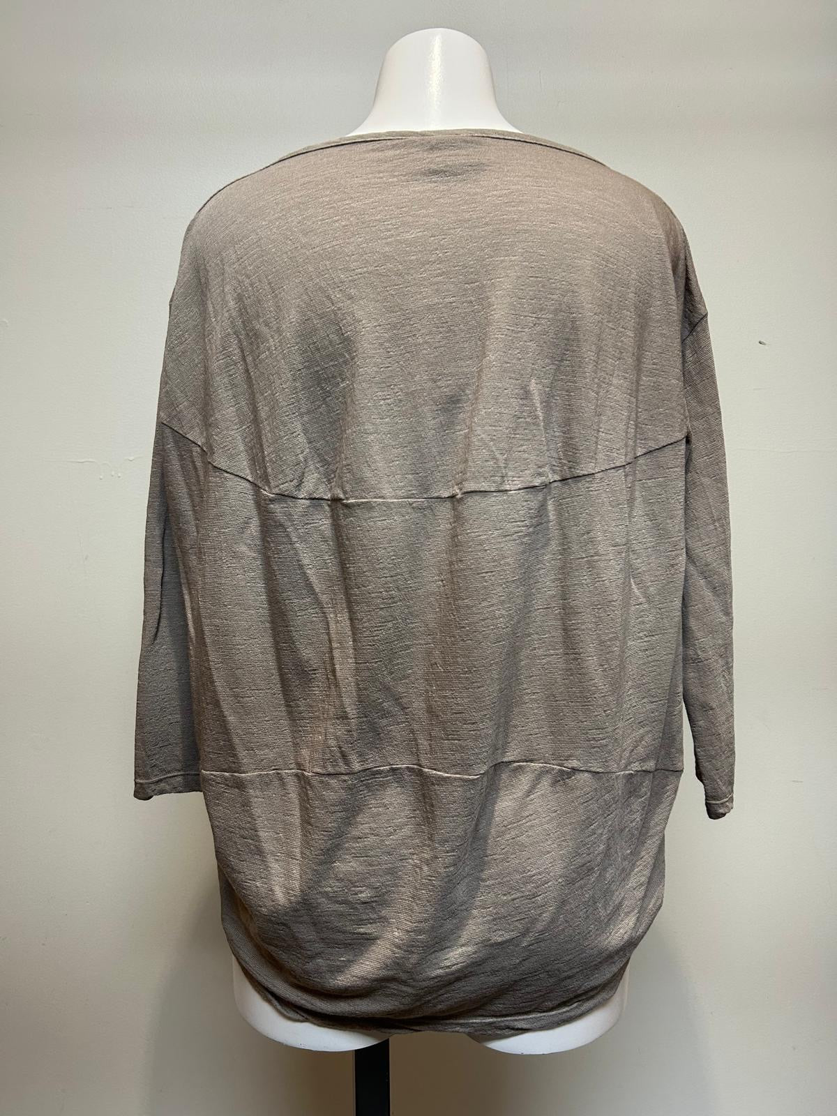 Valia V Merino Tunic Taupe