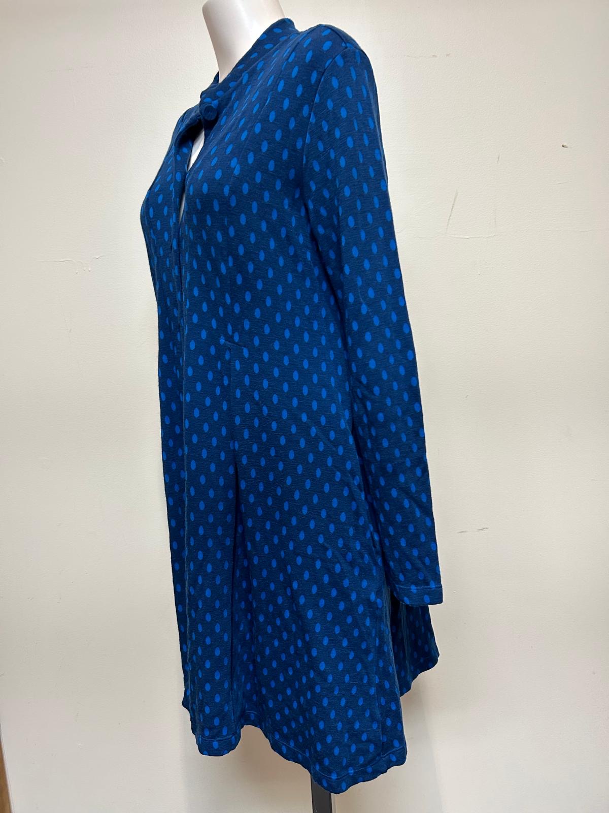 Valia Polka Dot Dixie Coat Electric Blue