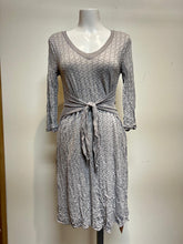 Load image into Gallery viewer, Metalicus Merino Anya Dress-Taupe Tie Front or Tie Back (cardigan sold separately)
