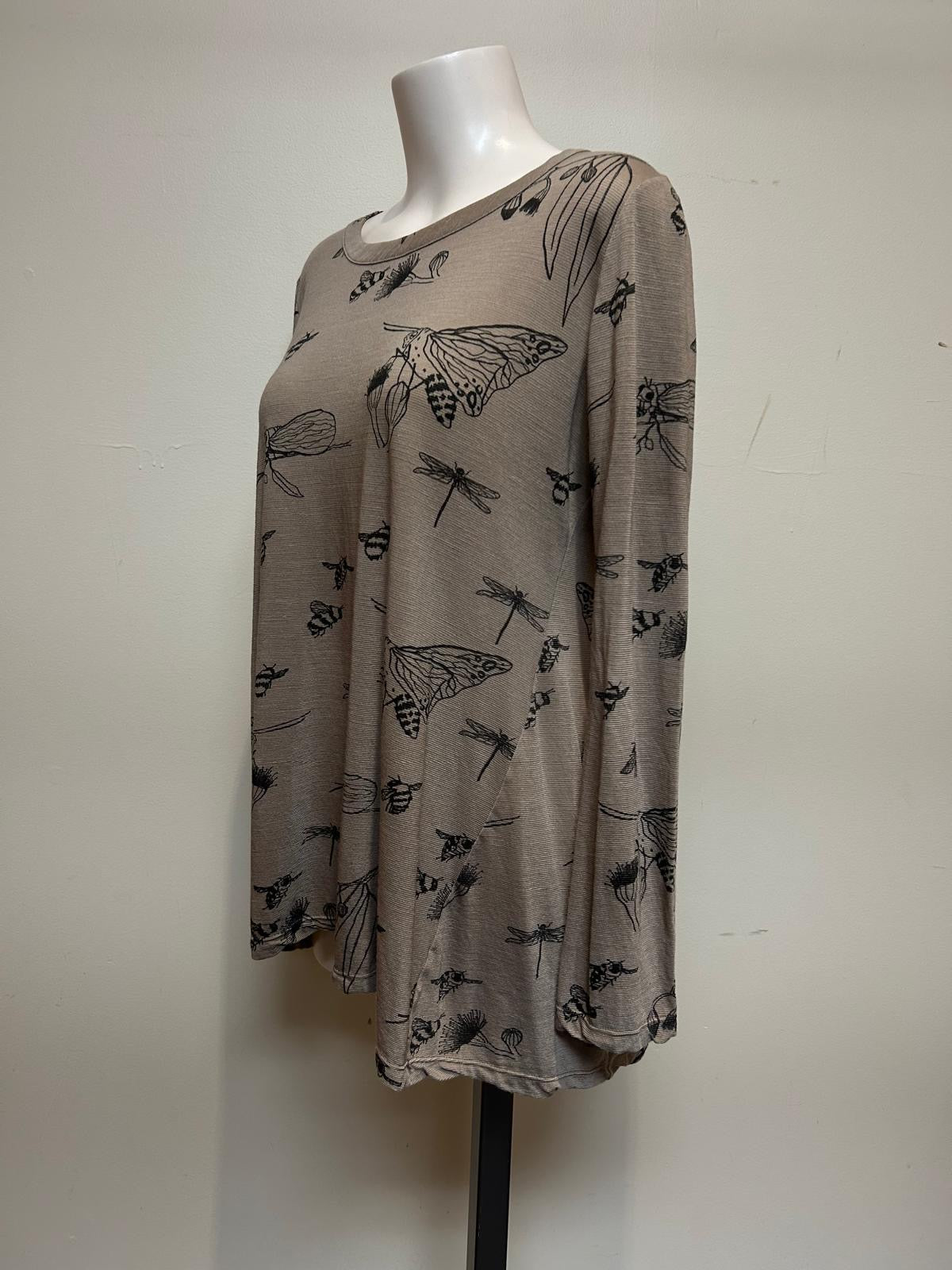 Valia Australia Clothing Butterfly Tunic Taupe