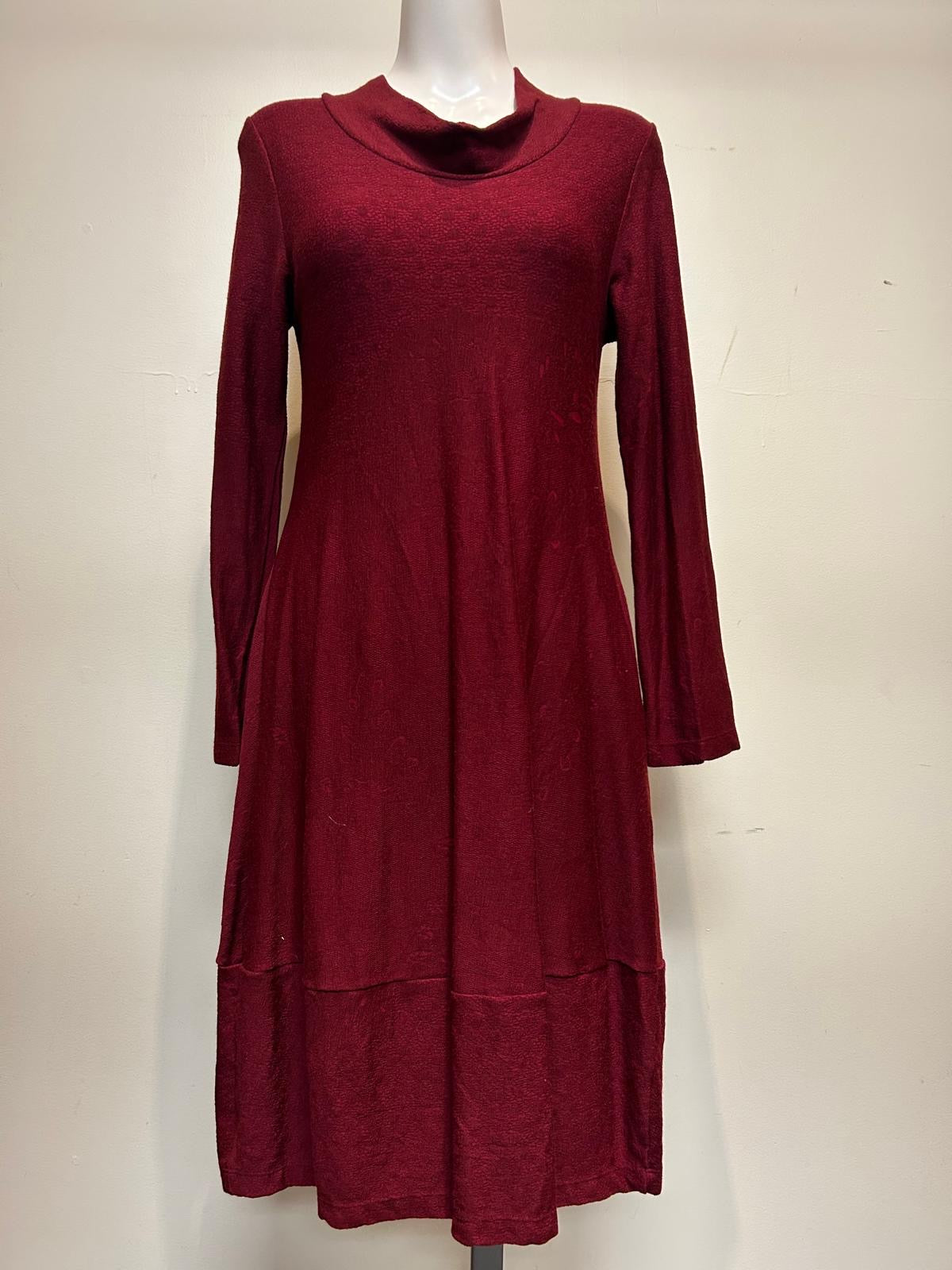 Valia Cowl Dress Deep Red