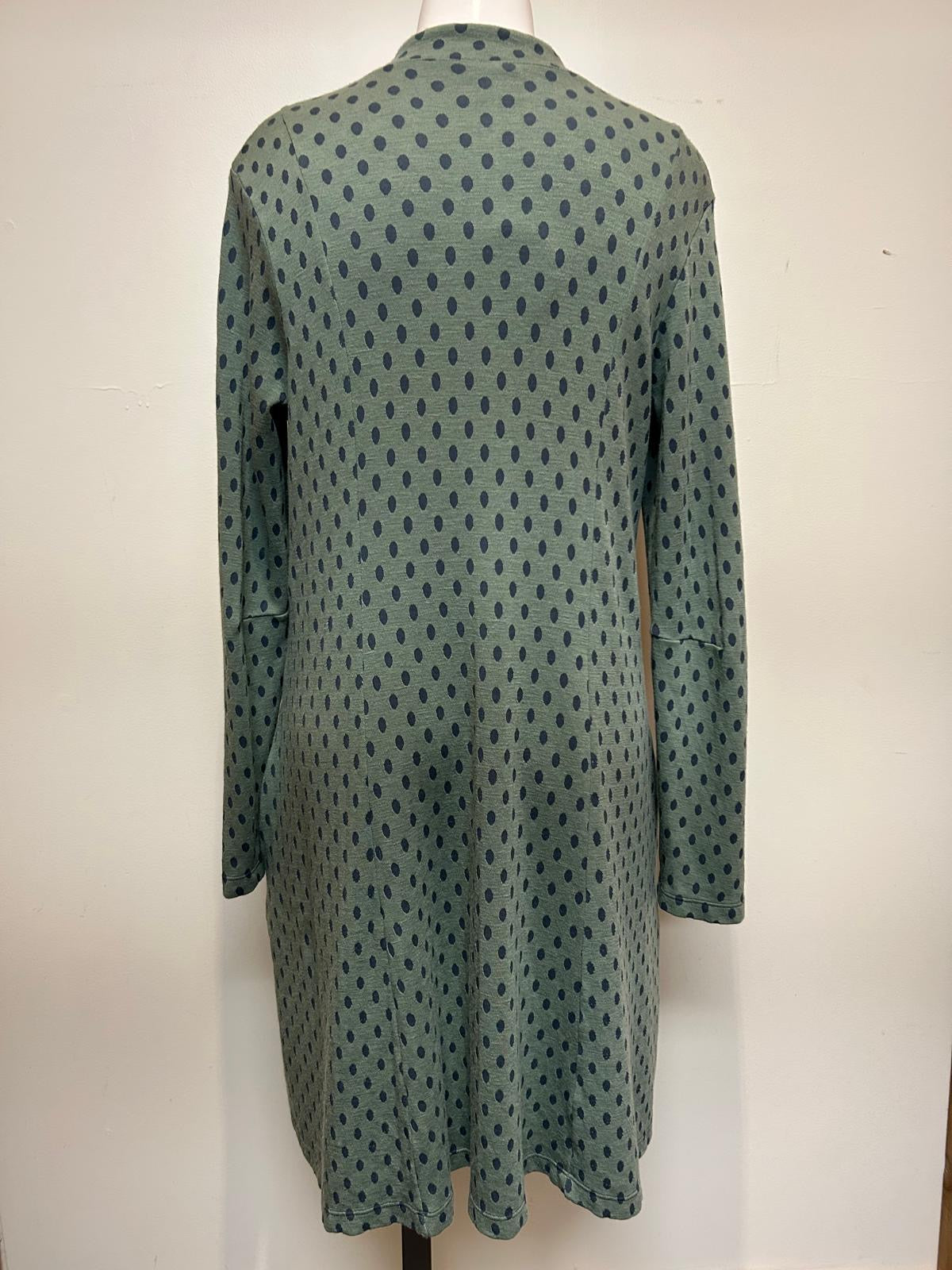 Valia Polka Dot Dixie Coat Sage/Blue