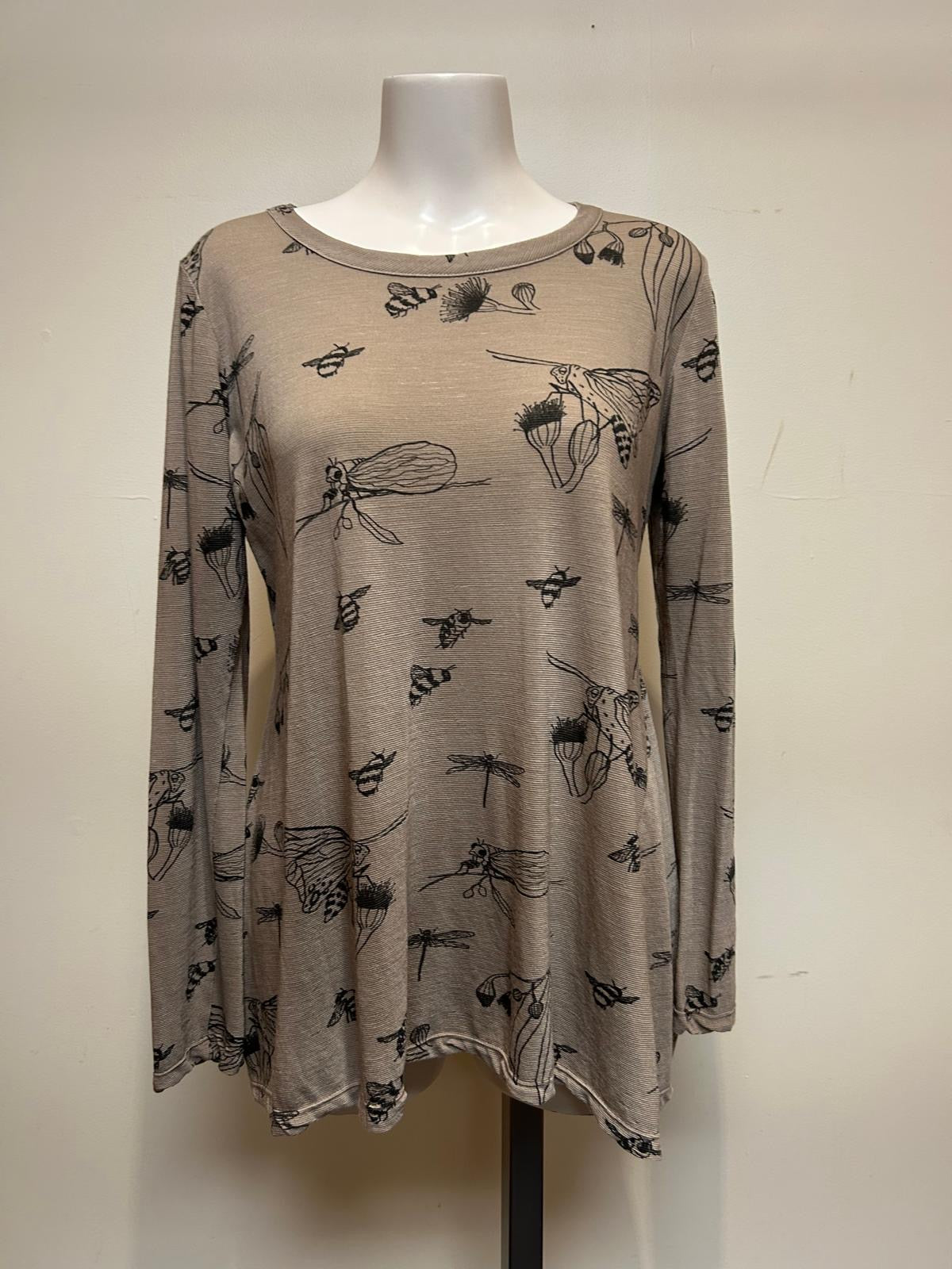 Valia Australia Clothing Butterfly Tunic Taupe