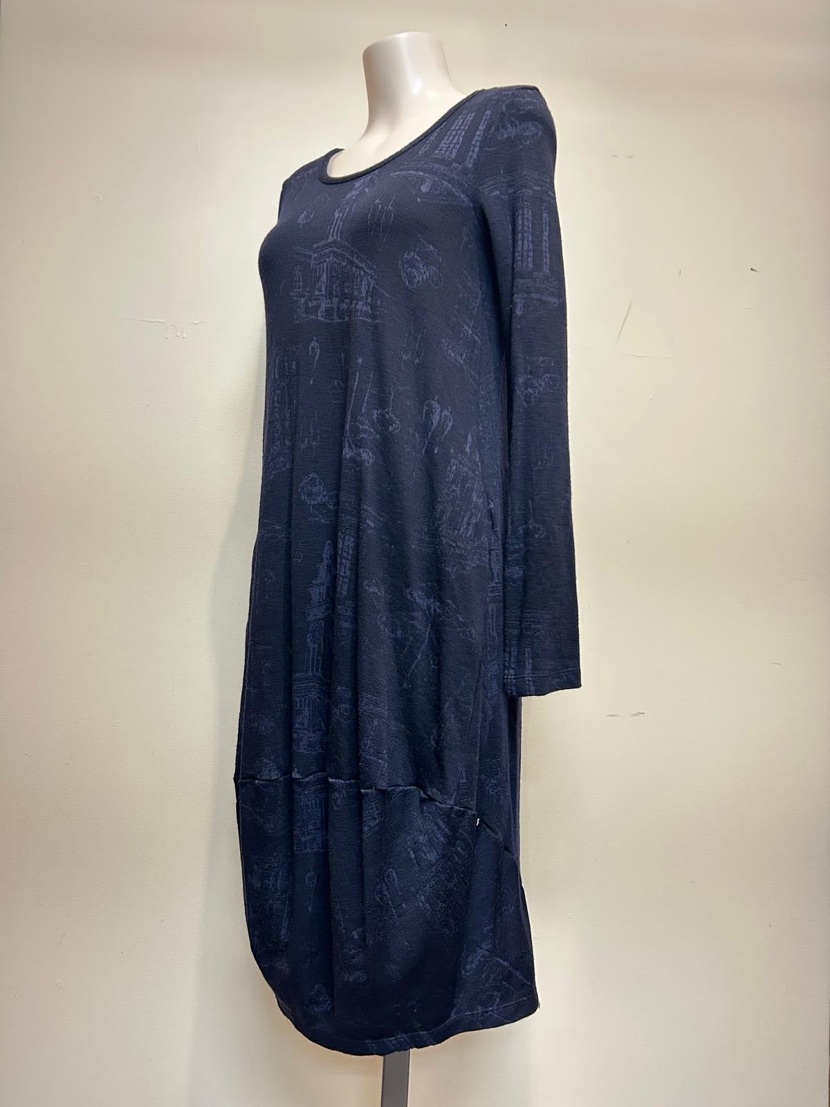 Valia Willow Dress Navy Blue