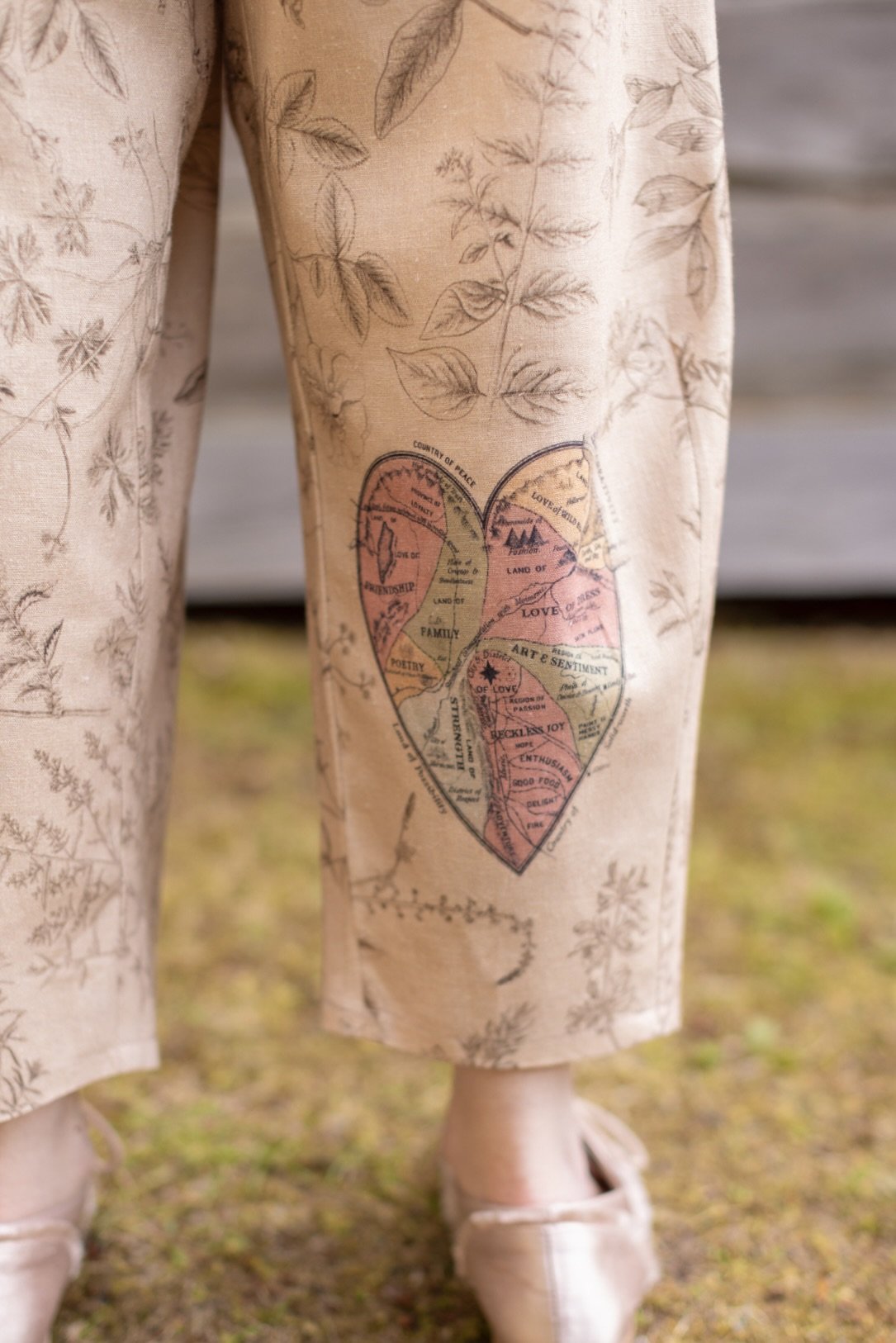 Market Of Stars-Map Of My Heart Flax Artist Pant One Size 4-14