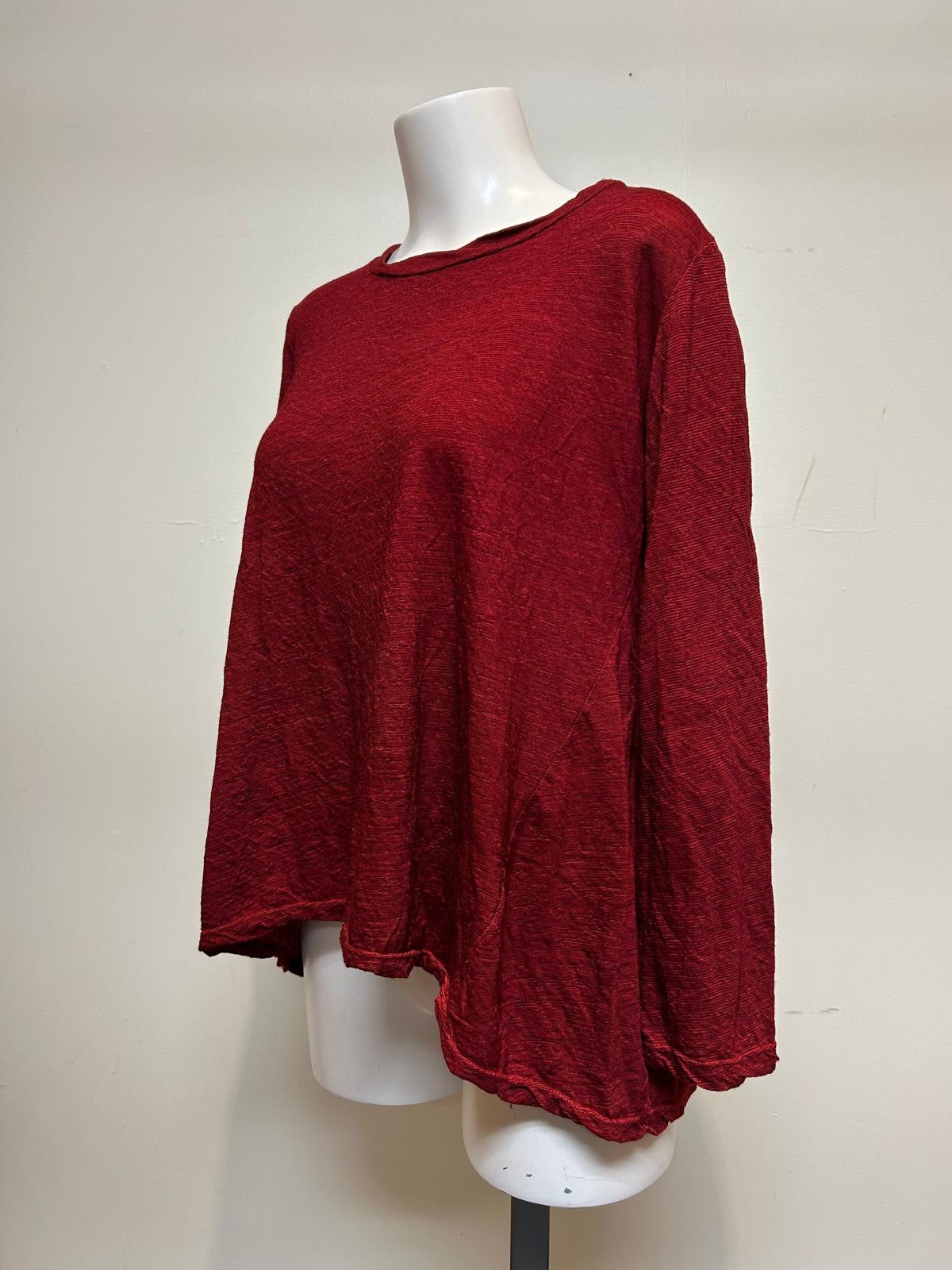 Valia Bell Tunic Ruby Red