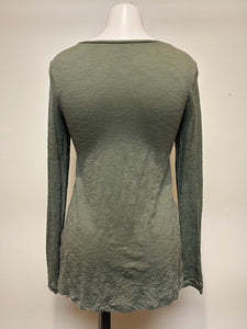 Metalicus Vera Long Sleeve Ruchy Top-Sage