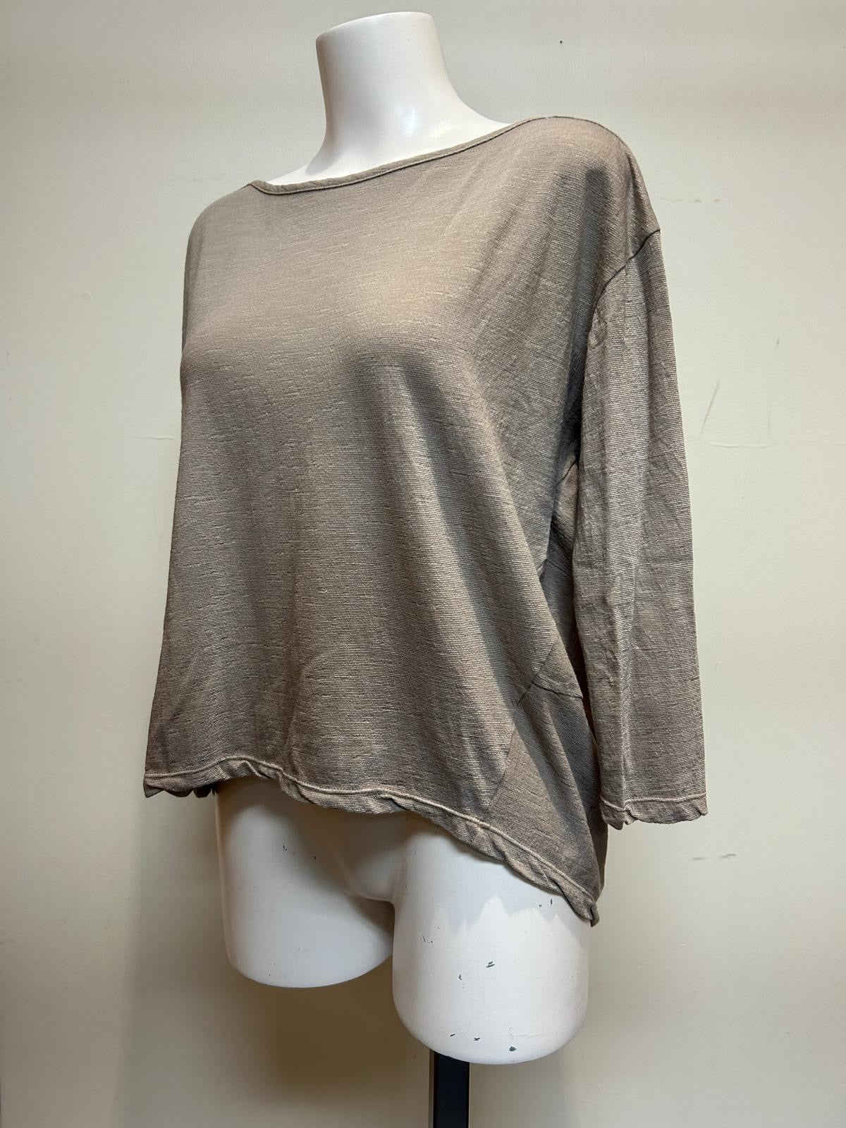 Valia V Merino Tunic Taupe