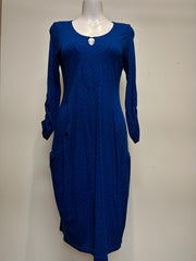 Valia Full Moon Dress Electric Blue Super Deep Pockets