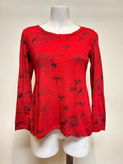 Valia Australia Clothing Butterfly Tunic Red