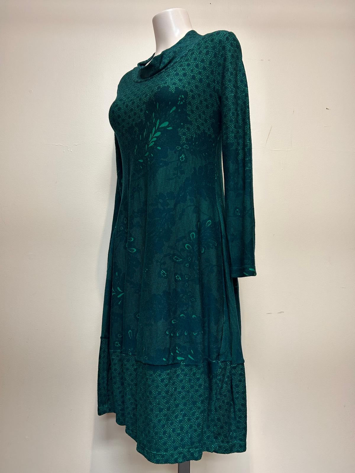 Valia Cowl Dress Emerald Green