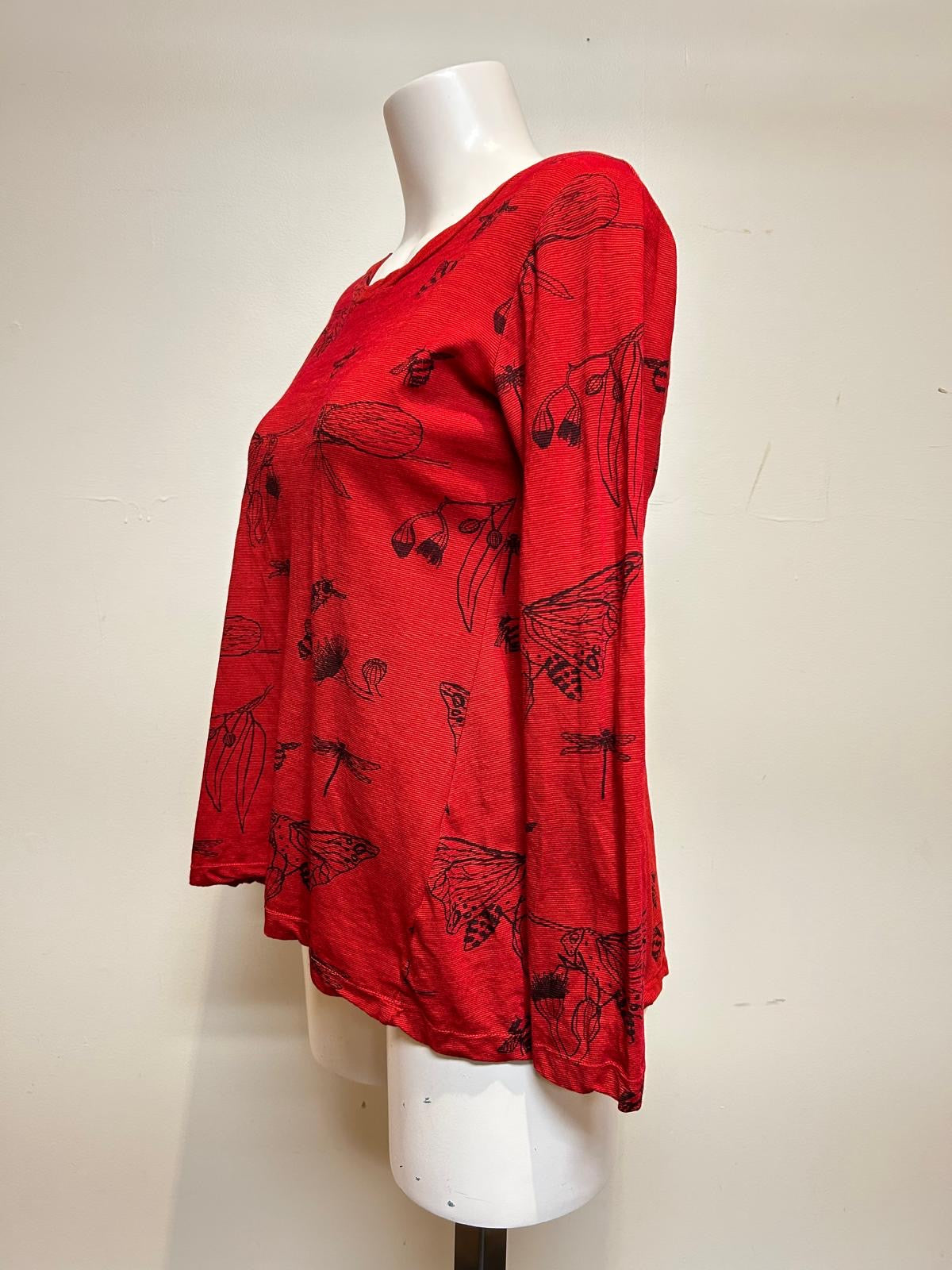 Valia Australia Clothing Butterfly Tunic Red