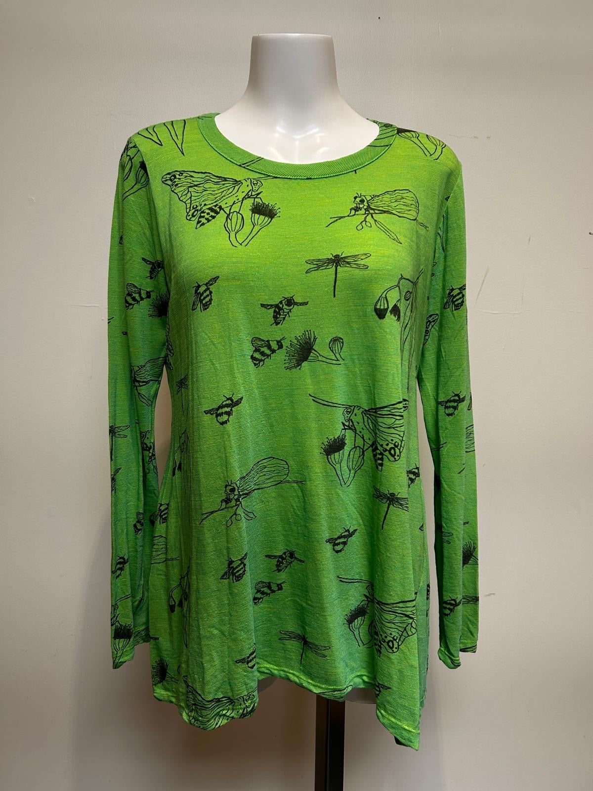 Valia Australia Clothing Butterfly Tunic Apple