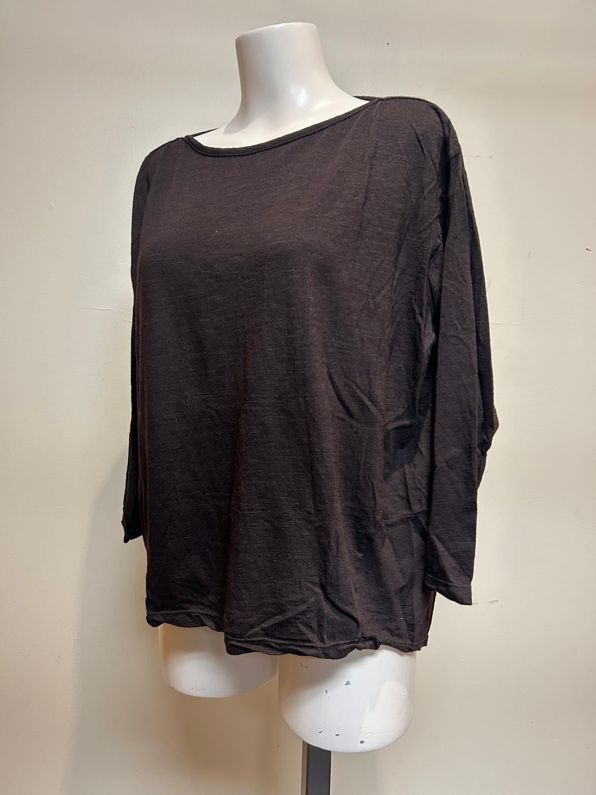 Valia V Merino Tunic Chocolate