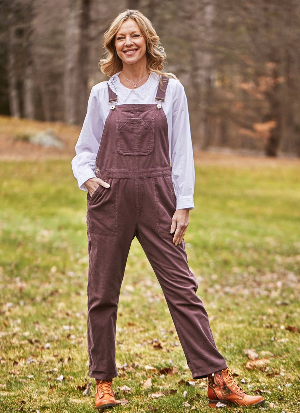 April Cornell Cowgirl Corduroy Overalls Cocoa