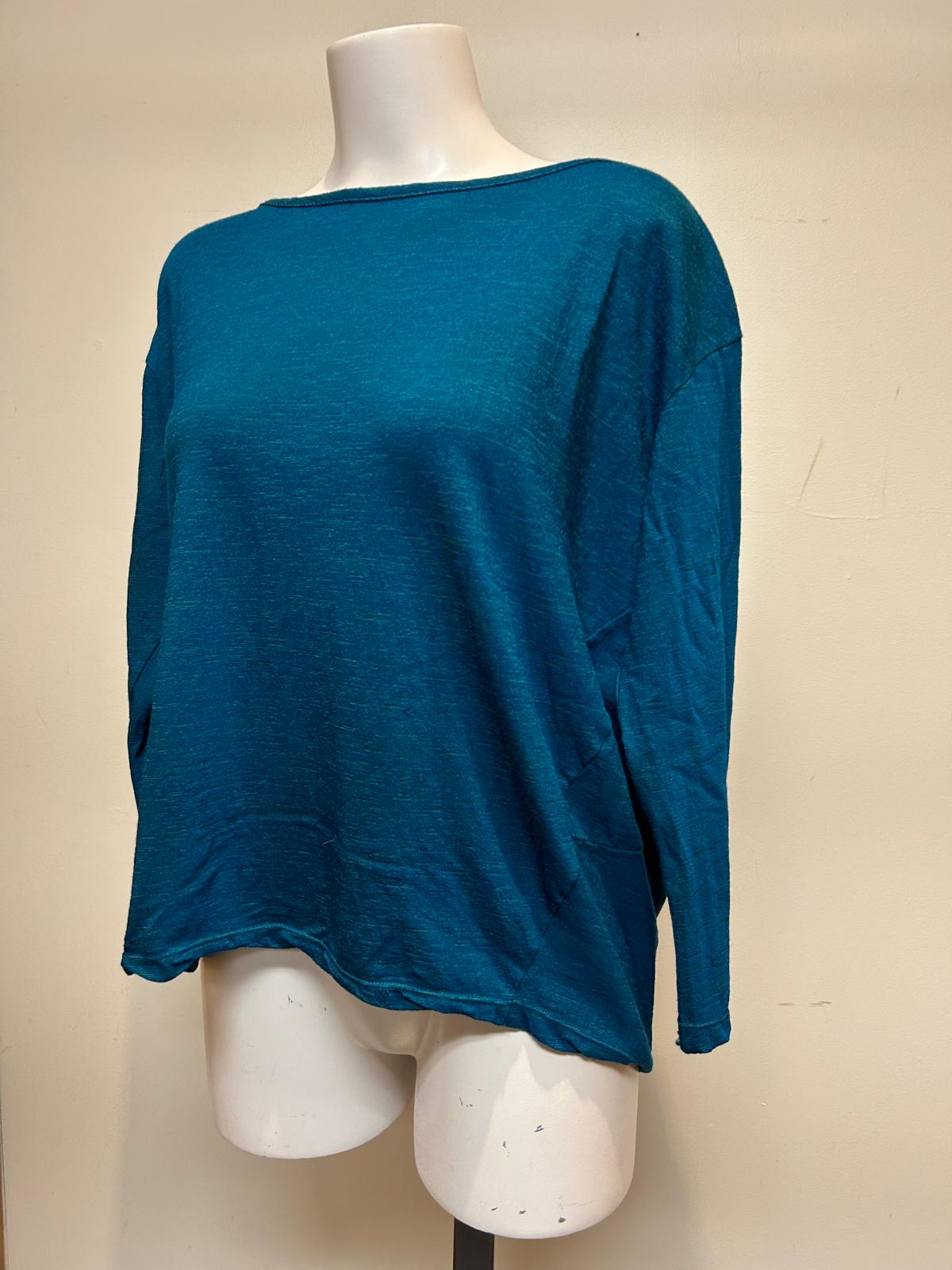 Valia V Merino Tunic Teal