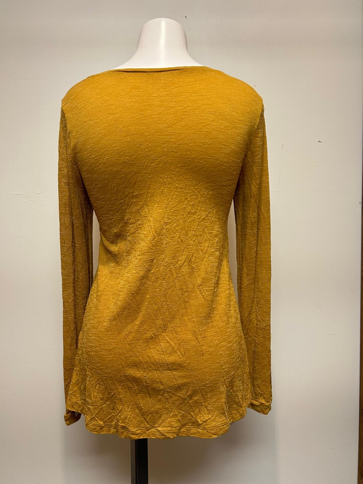 Metalicus Vera Long Sleeve Ruchy Top-Goldenrod