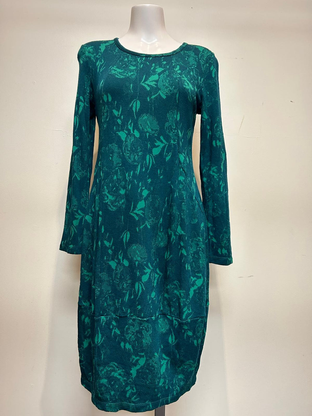 Valia Fitted Floral Dress Emerald Green - The Wild Rose