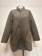 Load image into Gallery viewer, Cut Loose Boiled Wool Long Zipped Jacket Brown
