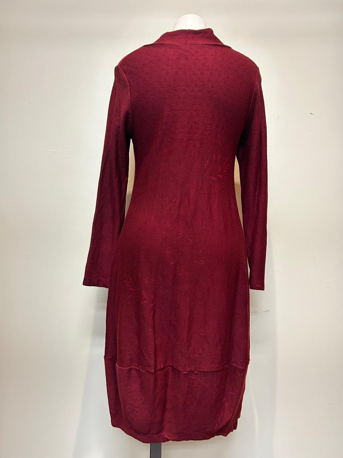 Valia Cowl Dress Deep Red