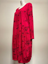 Load image into Gallery viewer, Valia Willow Dress Hot Pink Dragonflies
