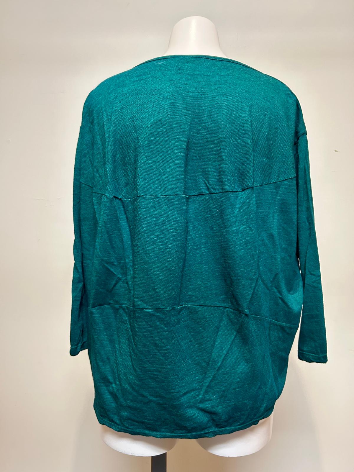 Valia V Merino Tunic Teal