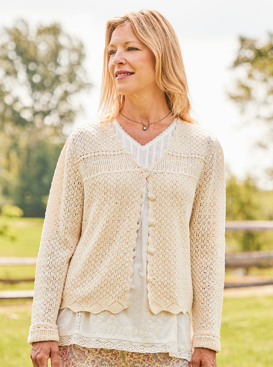 April Cornell Lily Cardigan Cream