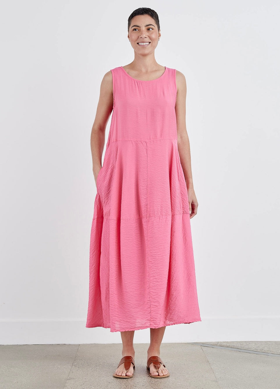 Cut Loose Seamed Bubble Dress Bubblegum Rayon Parachute