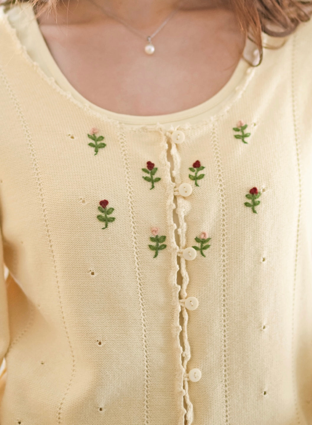 April Cornell Rose Cottage Sweater Jacket