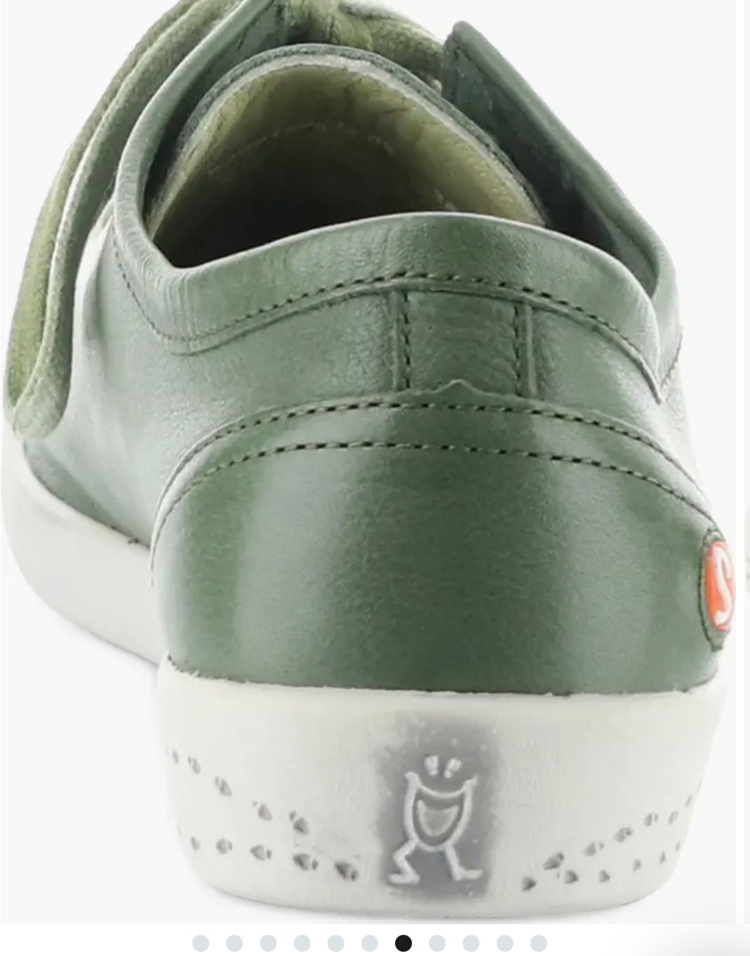 Softinos Isla Smooth Olive Lace Up Trainers.