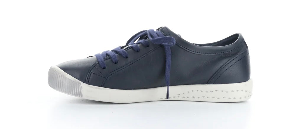 Softinos Isla Smooth Navy Lace Up Trainers.