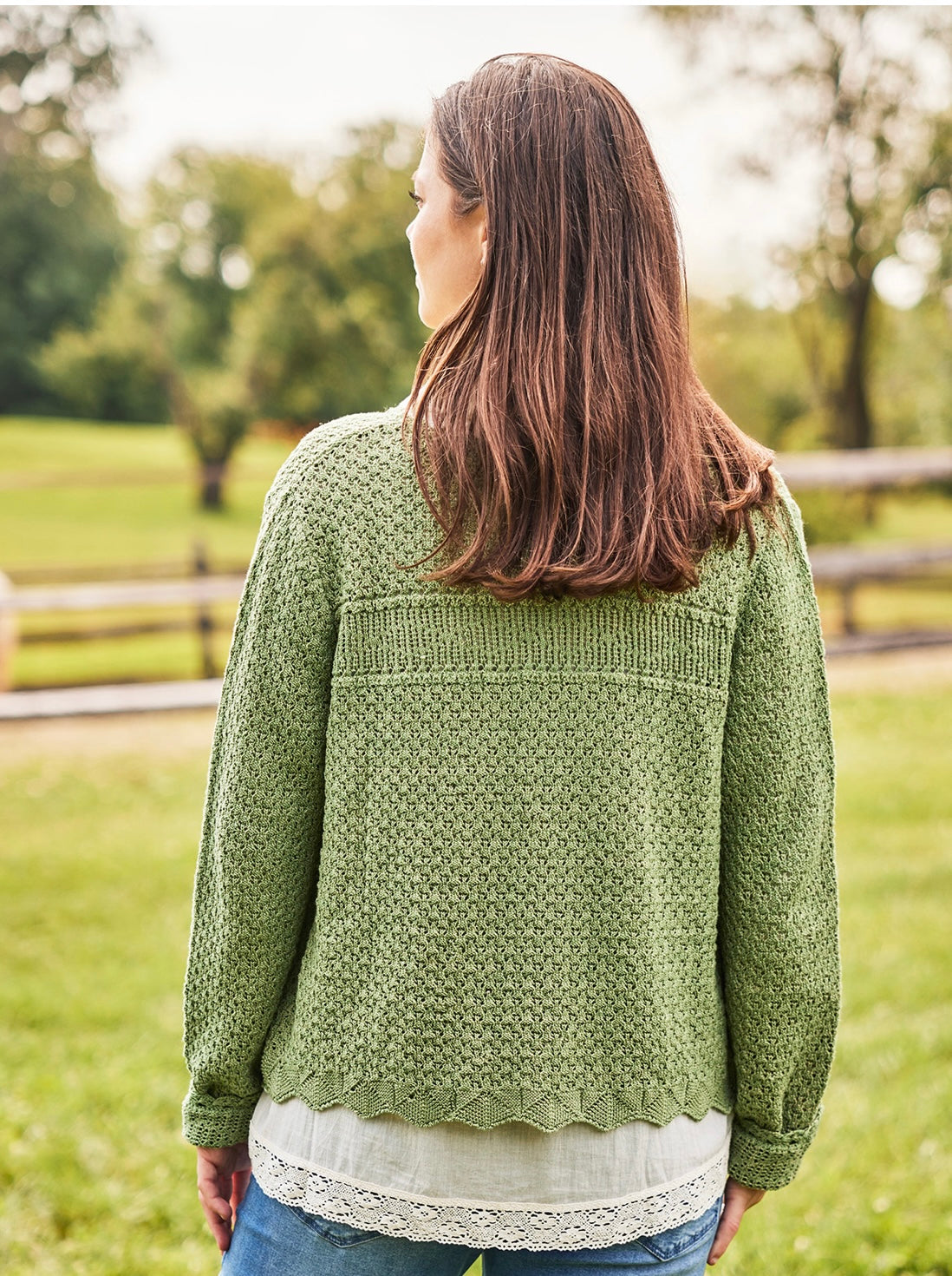 April Cornell Lily Cardigan Green