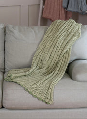 April Cornell Comfy Knit Throw-Sage