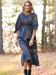 April Cornell Anemone Smocked Dress