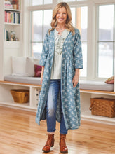 Load image into Gallery viewer, April Cornell Eloise Duster Jacket-Smoke Blue
