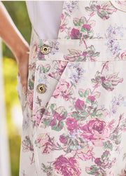 April Cornell Victorian Rose Denim Overalls