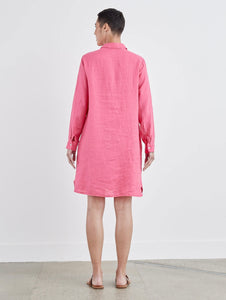 Cut Loose Hanky Linen Shirt Dress Bubblegum