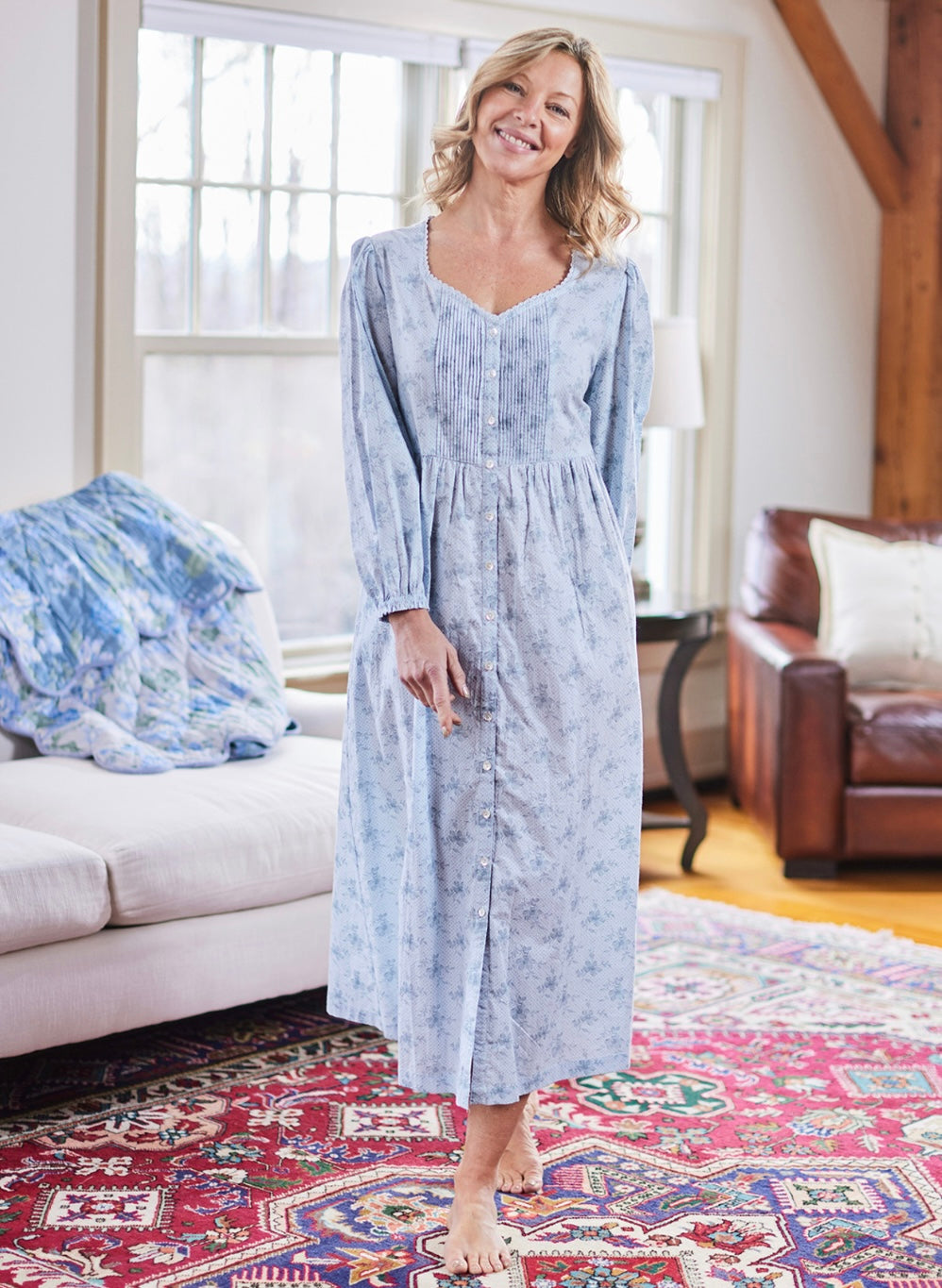 April Cornell Slumber Nighty Powder Blue-Plus Size