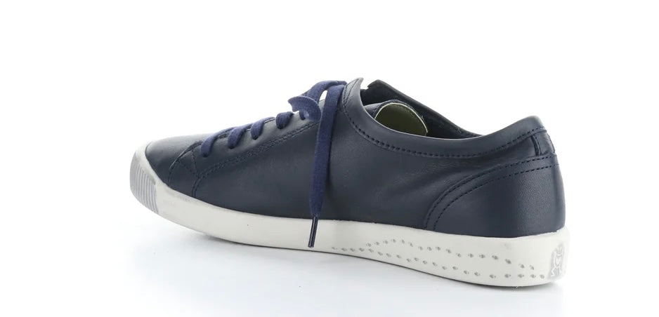 Softinos Isla Smooth Navy Lace Up Trainers.