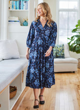 Load image into Gallery viewer, April Cornell Jacobean Dress Navy
