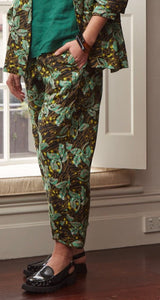 Valia Amelie Pant Green Print