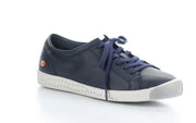 Softinos Isla Smooth Navy Lace Up Trainers.