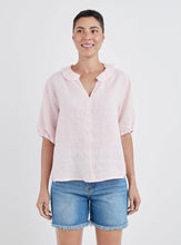 Load image into Gallery viewer, Cut Loose Hanky Linen Ruffle Top
