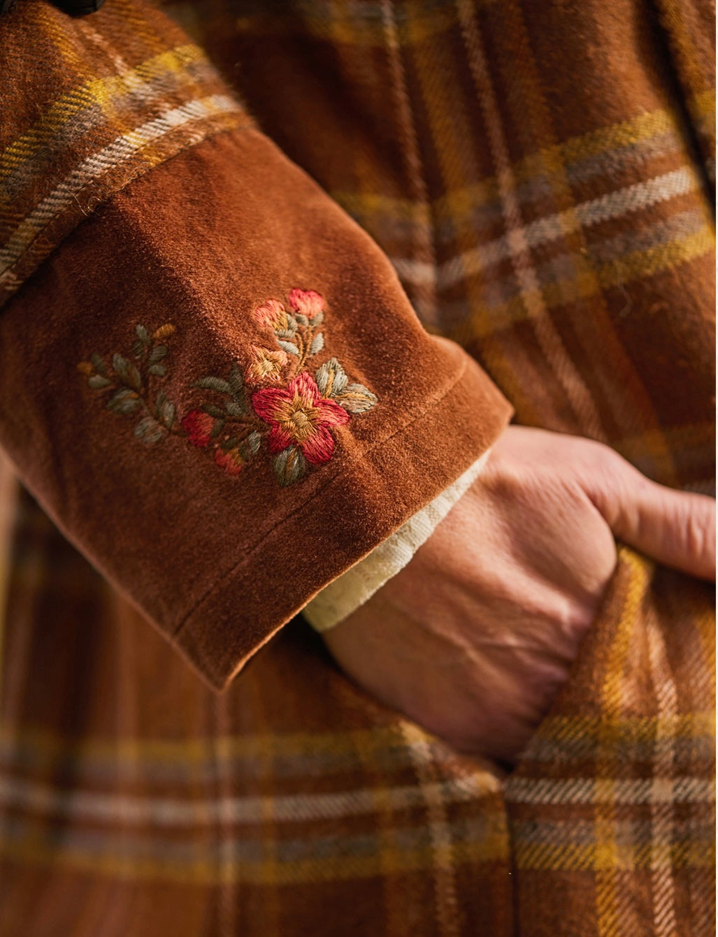 April Cornell Eloise Dickens Plaid Coat