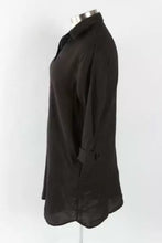 Load image into Gallery viewer, Cut Loose Hanky Linen Shirt Dress Black
