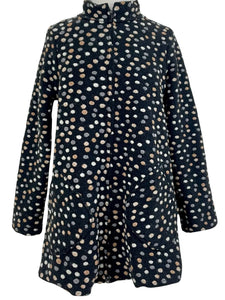 Cut Loose Boiled Wool Long Dot Jacket