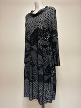 Load image into Gallery viewer, Valia Cowl Dress Black Cream
